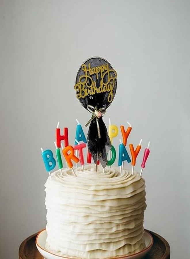 pop colours Happy Birthday Cake Topper |Cake Topper With Net | SpecialCake Decoration Topper | Exquisite Cake Topper | 1 Pcs - Image 2